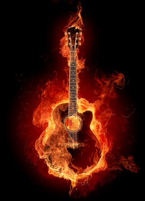 Guitar Flame Graphic